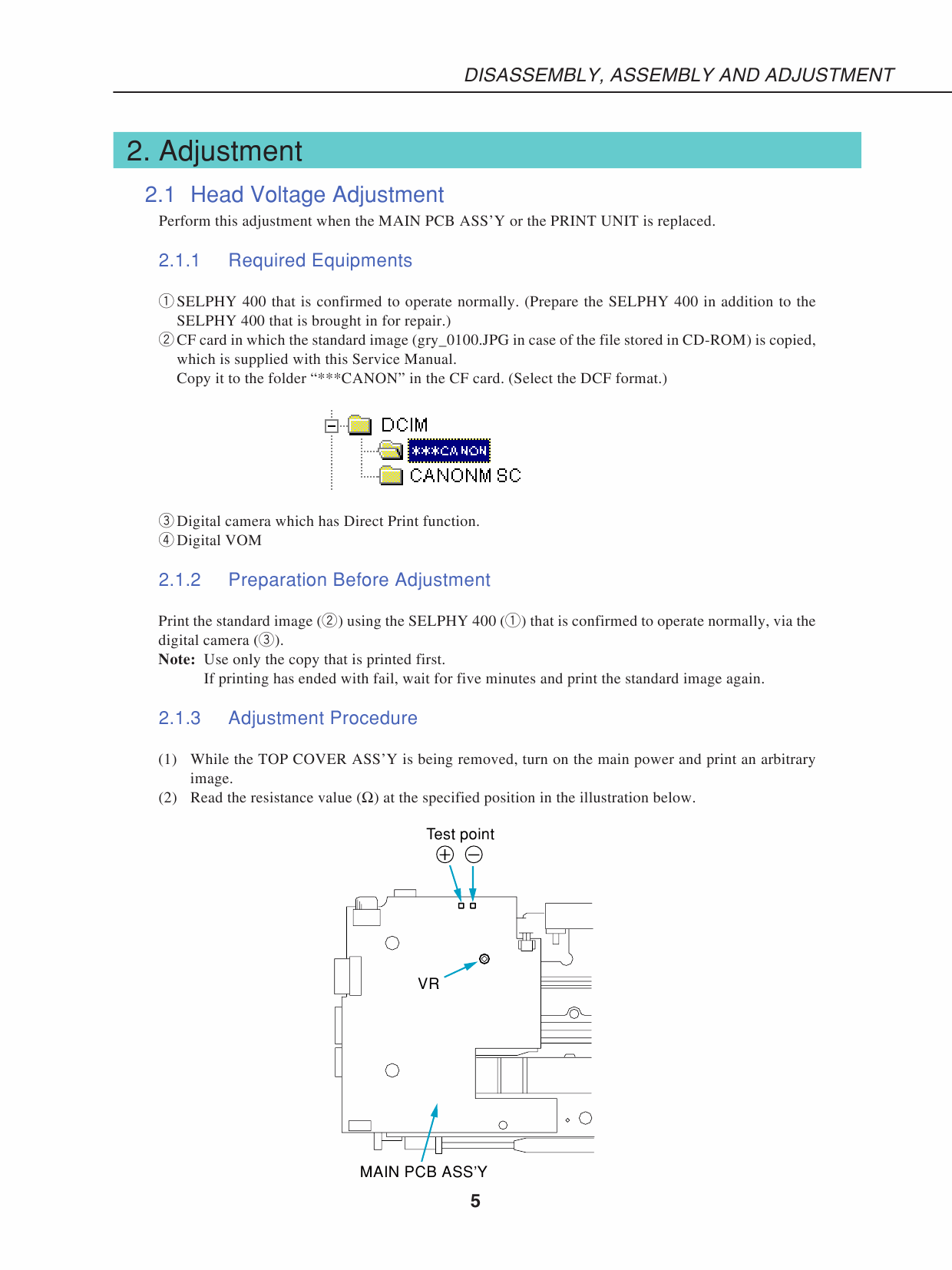 Canon SELPHY CP400 Service Manual-6